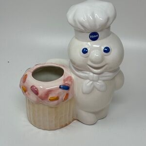 Pilsbury Dough Boy Vintage Kitchen Utensil Holder Funfetti Cupcake 1992 Taiwan